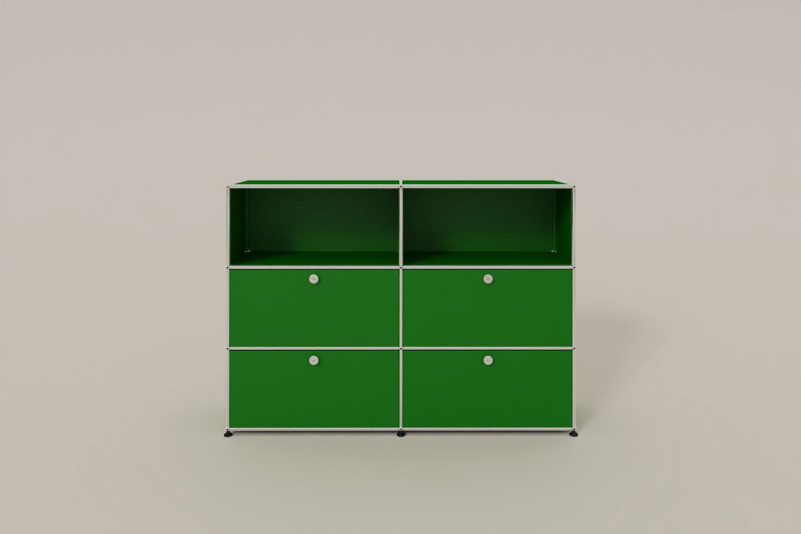 USM Haller Highboard mit 4 Klapptüren und 2 offenen Fächern