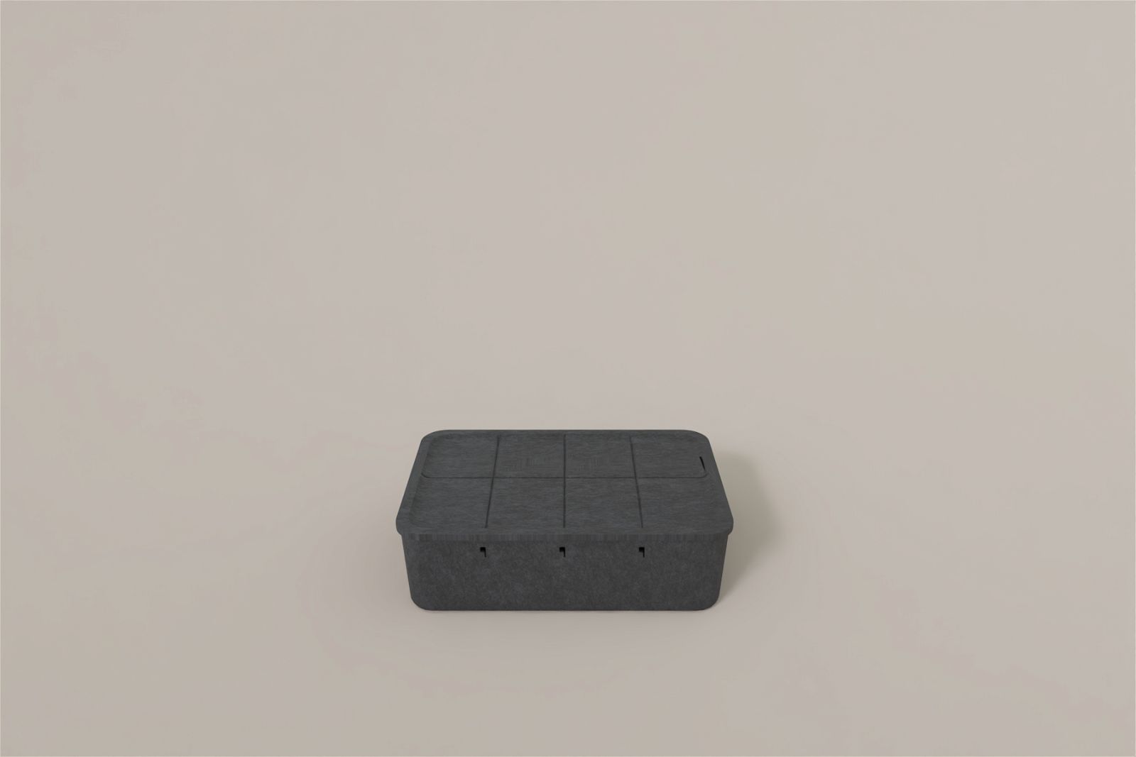 USM Inos Box tief, 250 mit Tablett - wählbar in Anthrazit oder Hellgrau