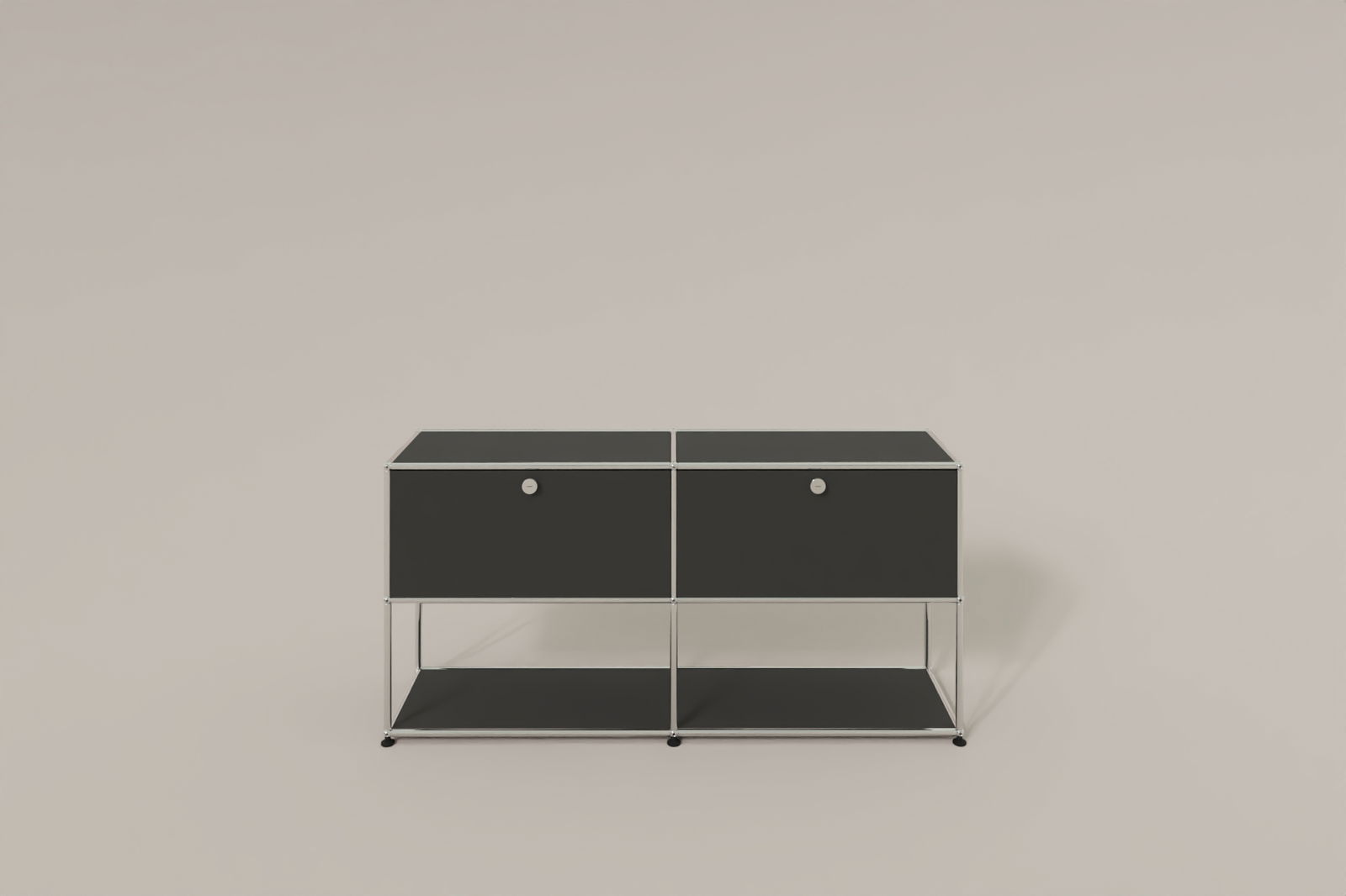 USM Haller Sideboard, 2 Klapptüren, untere Ebene offen