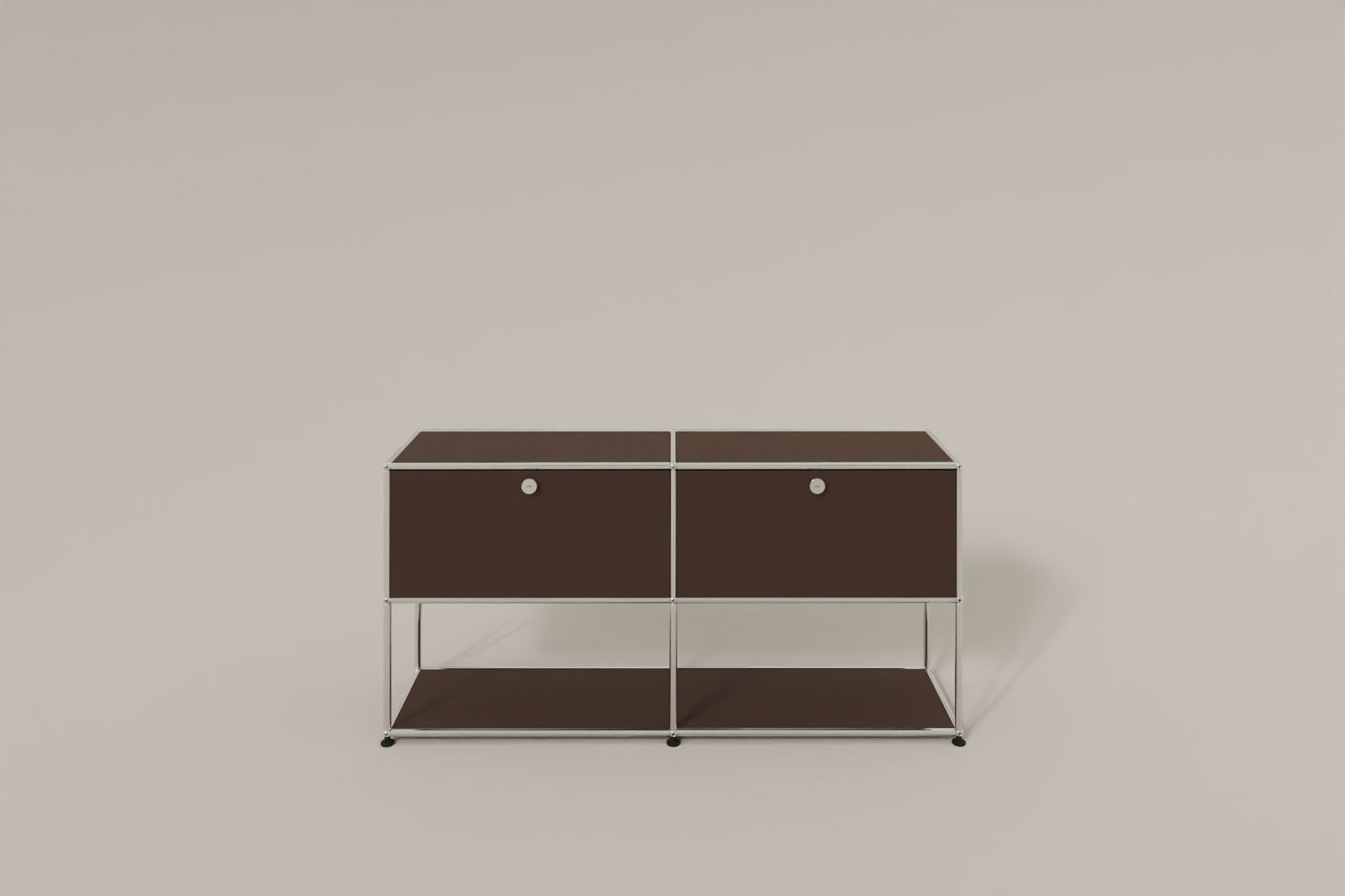 USM Haller Sideboard, 2 Klapptüren, untere Ebene offen