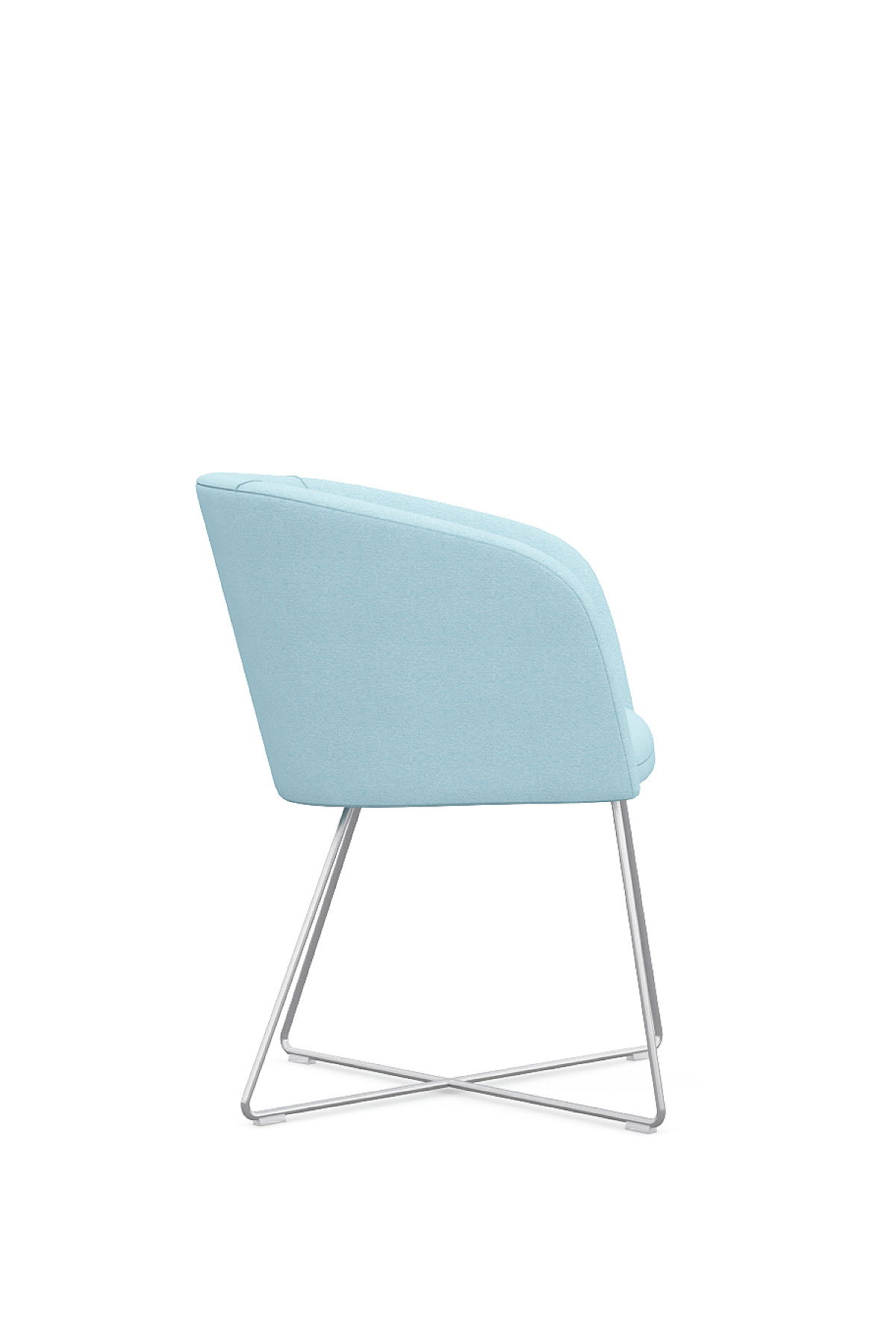 NowyStyl Naudu Armchair mit X-Fuß Kufengestell, Farbe und Bezug wählbar