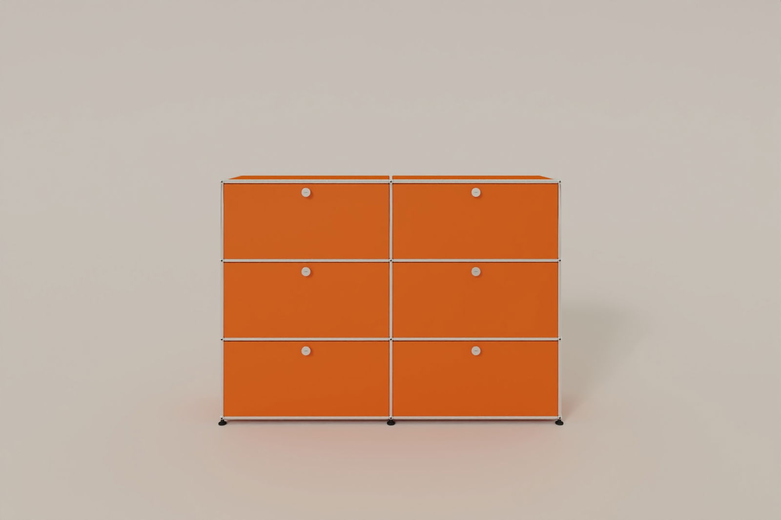 USM Haller Highboard, mit 6 Klapptüren, von Paul Schärer & Fritz Haller