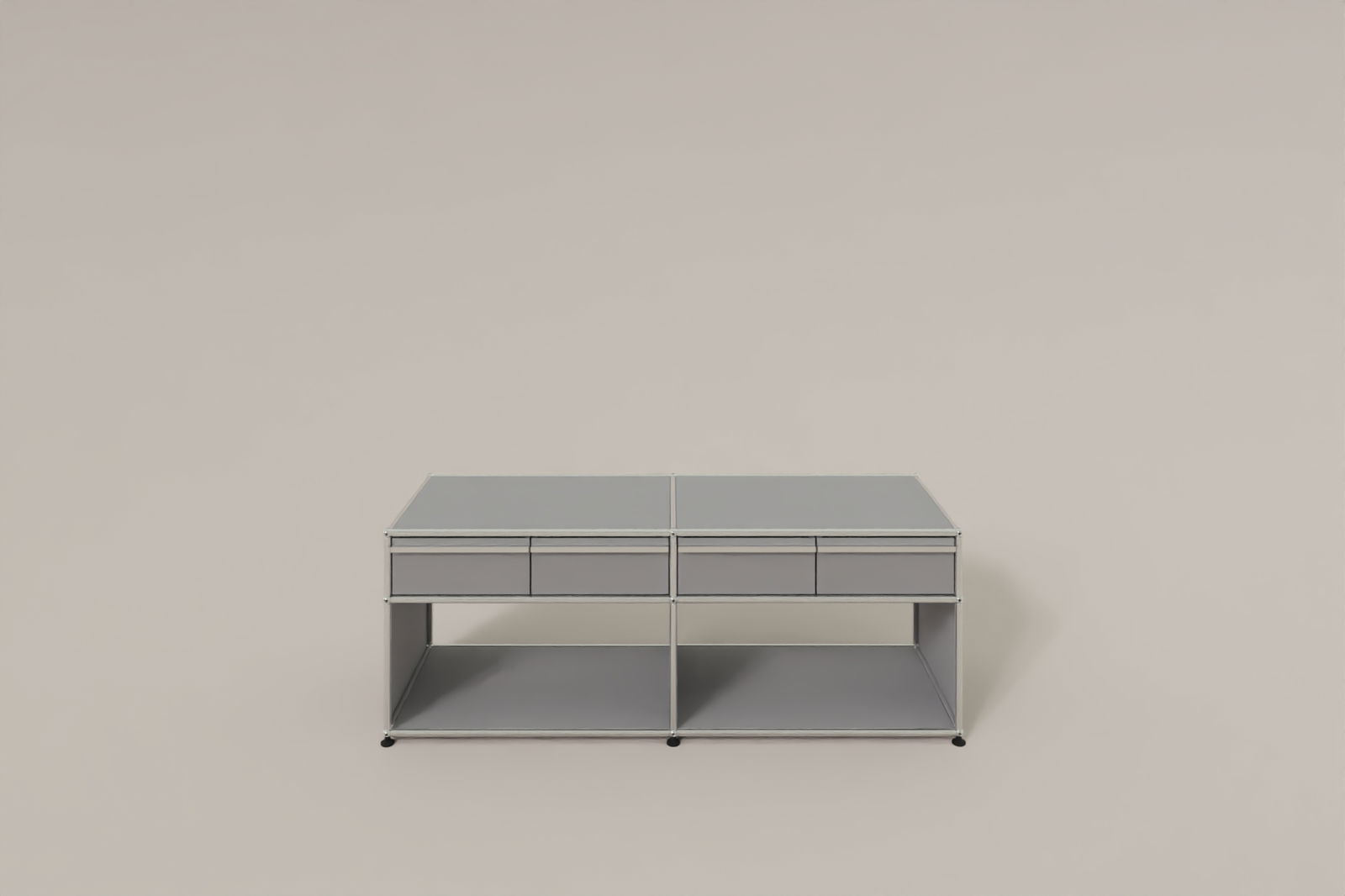 USM Haller Sideboard, mit 4 Schubladen A6 und 2 offenen Fächern. Tiefe 50 cm.