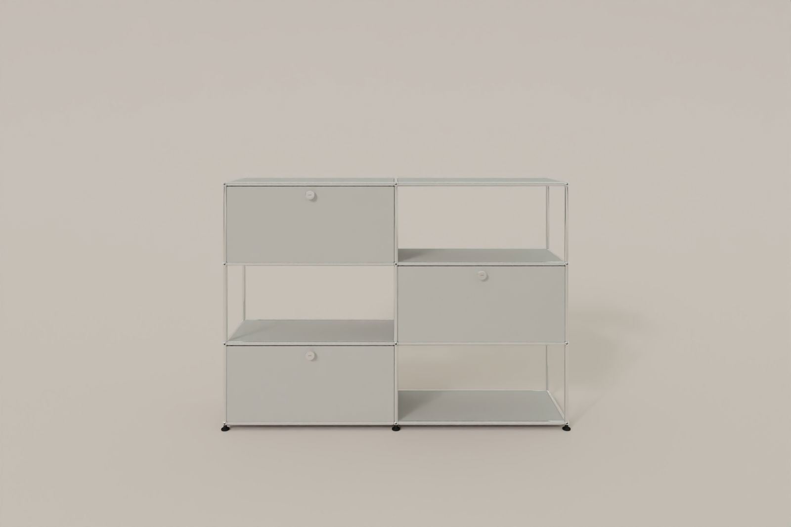 USM Haller Highboard/Raumteiler, 3 offene Elemente, 3 Klapptüren