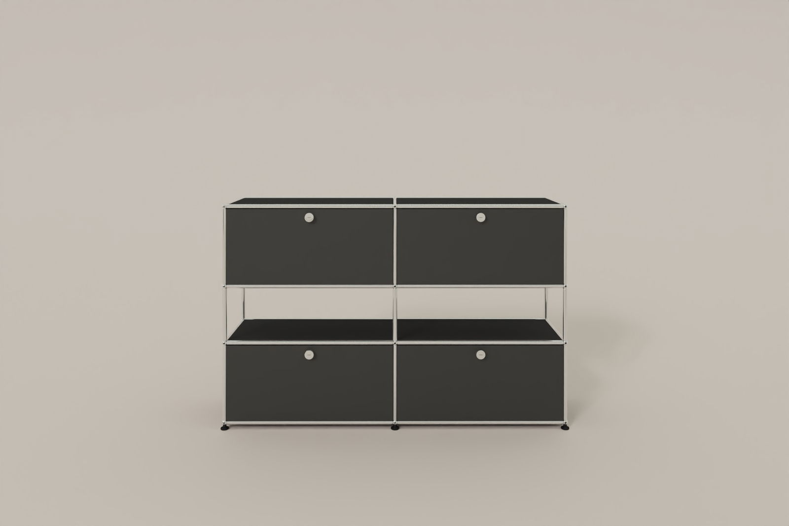 USM Haller Highboard mit 4 Klapptüren und offener Ebene