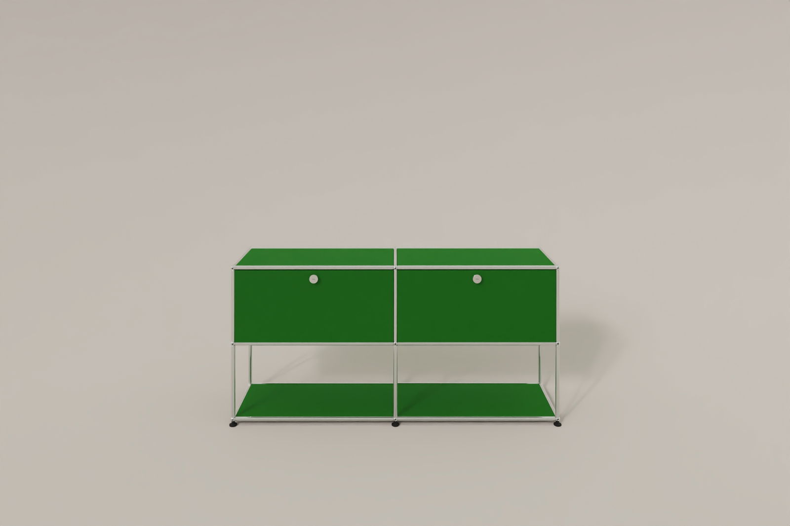 USM Haller Sideboard, 2 Klapptüren, untere Ebene offen