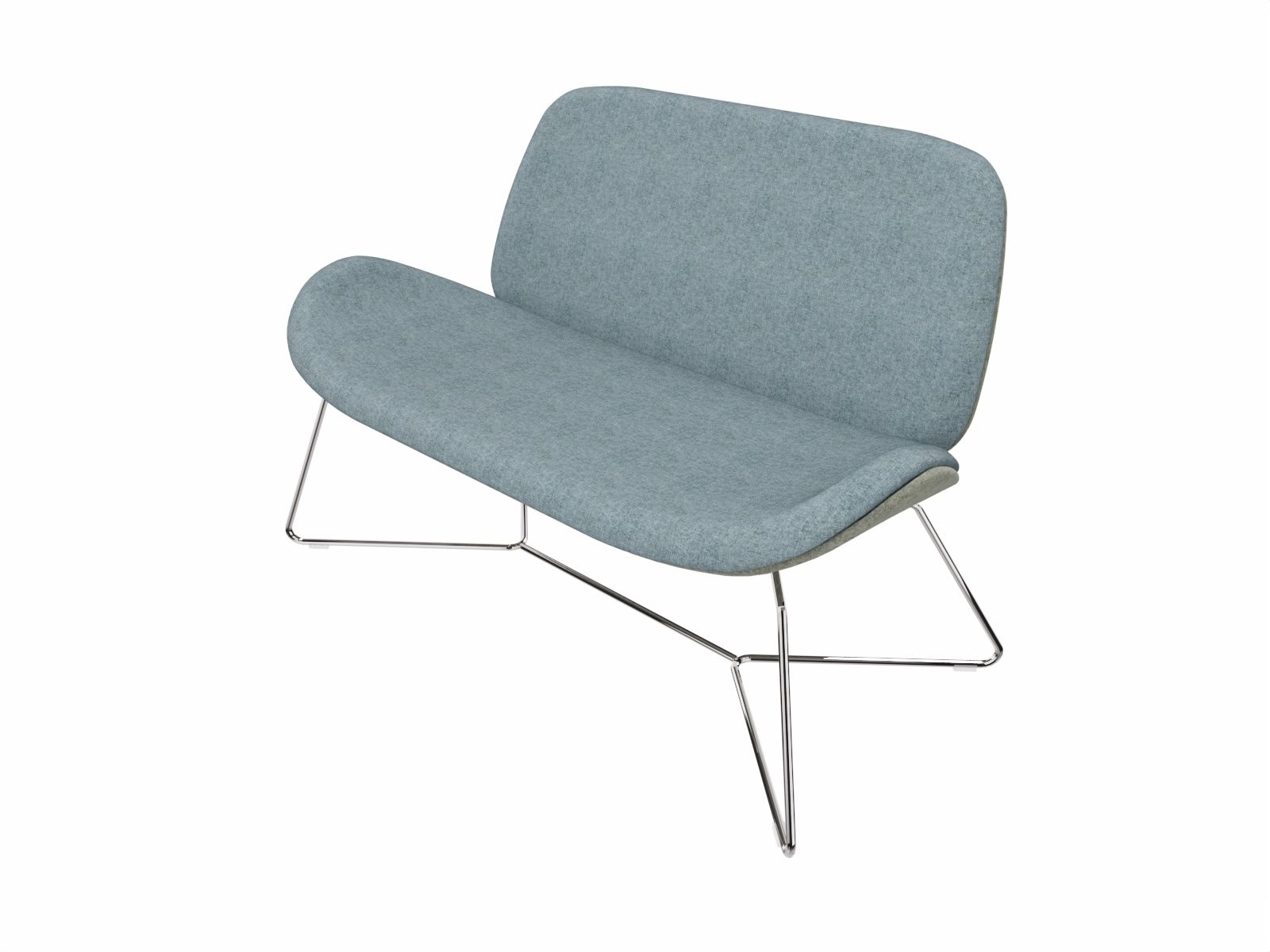 Nowy Styl Tilkka 2-Sitzer Couch, X-Fuß Metallgestell
