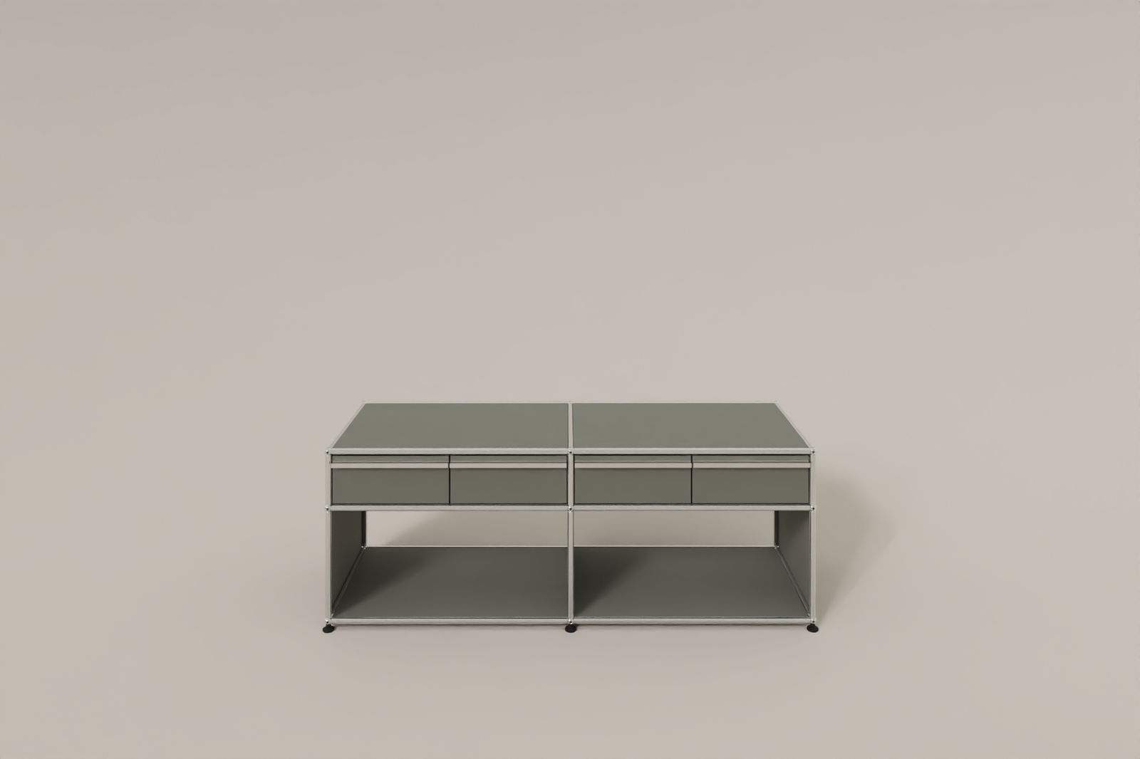 USM Haller Sideboard, mit 4 Schubladen A6 und 2 offenen Fächern. Tiefe 50 cm.