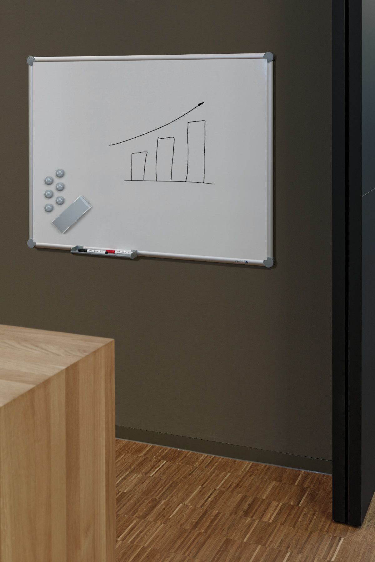 Whiteboard 2000 Komplett-Set plus MAULpro, 60x90 cm